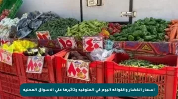 أسعار الخضار والفواكه اليوم في المنوفية وتأثيرها على الأسواق المحلية